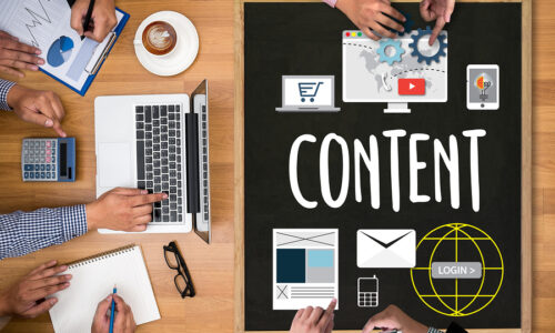 Content marketing online concept Content Data Blogging Media Publication Content marketing Content Strategy digital content and online webinar Media Global Daily News Content Content marketing